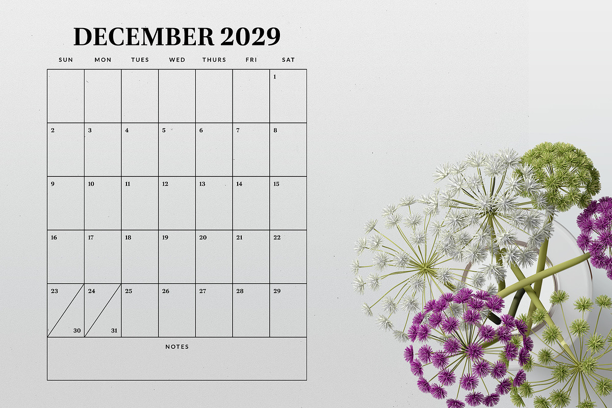 2029 Vertical 8.5x11 Inch Calendar, a Stationery Template by Running With Foxes (Photo 5 of 5)