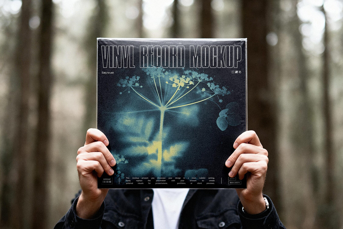 Outdoor Vinyl Record Cover Mockup, a Product Mockup by Design Squad (Photo 4 of 4)
