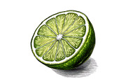 Fruits and Vegetables Black Engraved, a Food Illustration by JeksonGraphics (Thumbnail 2 of 5)