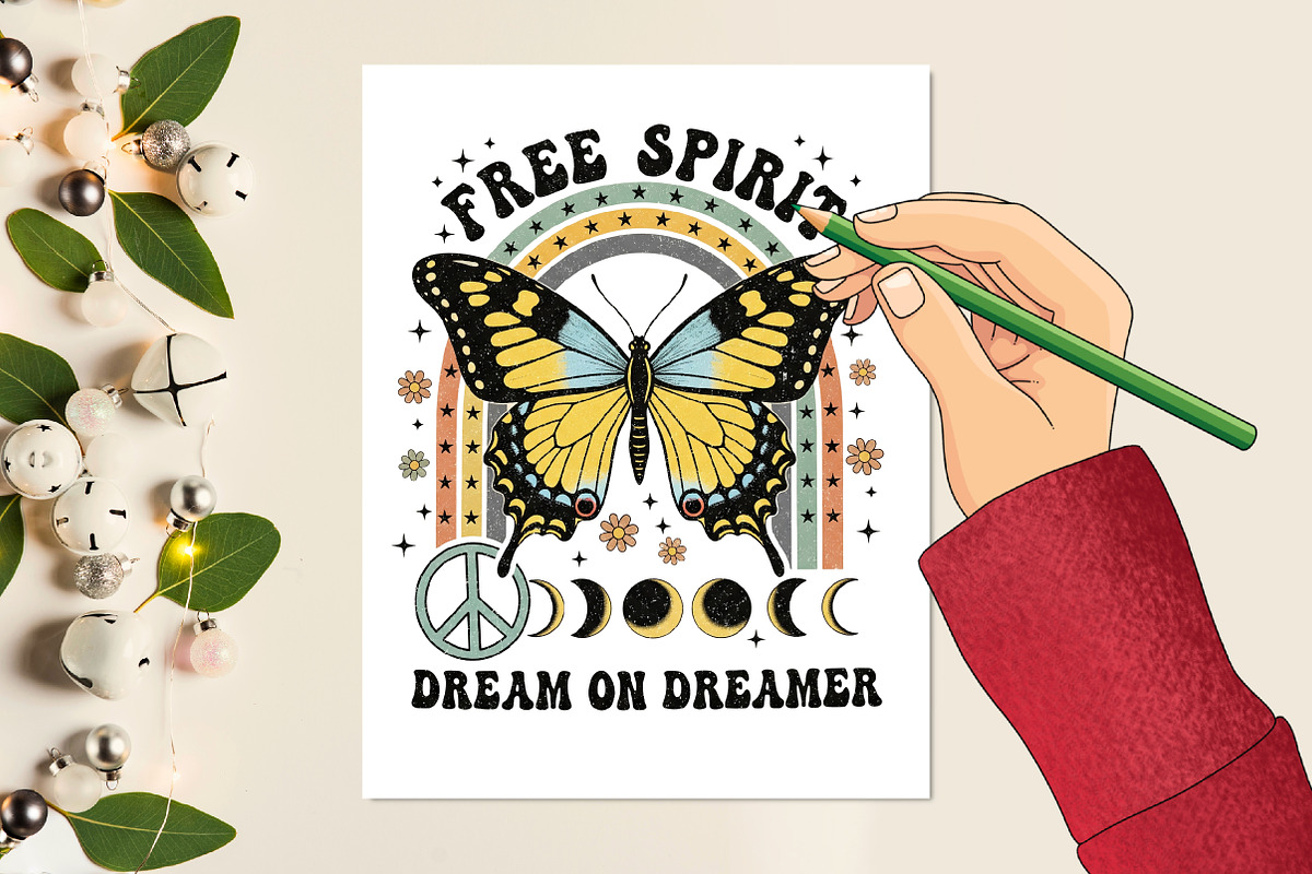 Free Spirit Dream On Dreamer Png, a Seasonal Illustration by Rose Art (Photo 3 of 4)