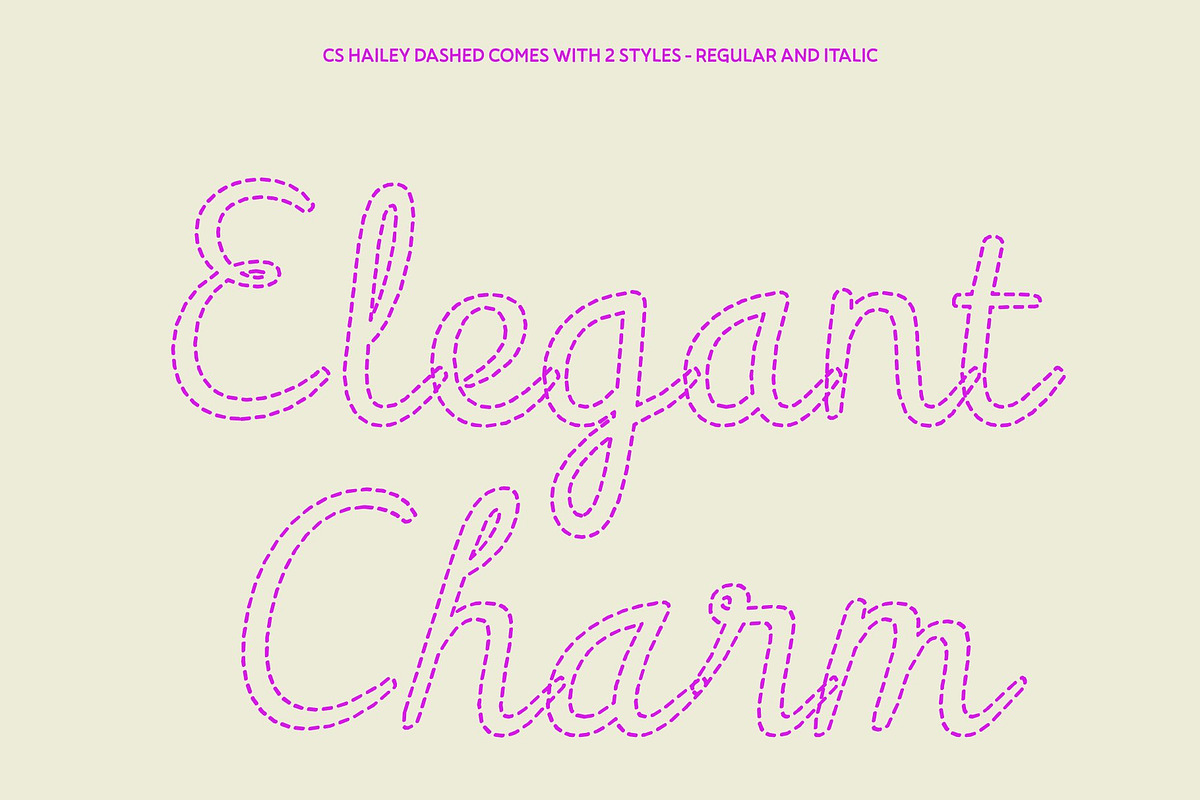 CS Hailey Dashed, a Script Font by Craft Supply Co. (Photo 3 of 8)
