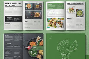 Cookbook Template Design Layout