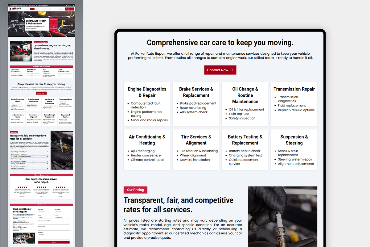 Car Repair Wix Studio Website preview 7