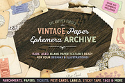 Vintage Paper Ephemera Archive, a Texture Graphic by The Artifex Forge (Thumbnail 1 of 18)