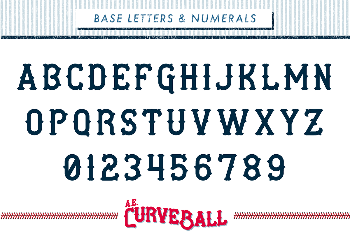 AE Curveball Vintage Typeface preview 2