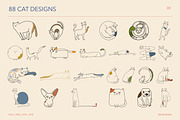 Whimsical Cats Hand Drawn Arts, an Animal Illustration by designvectx (Thumbnail 4 of 7)