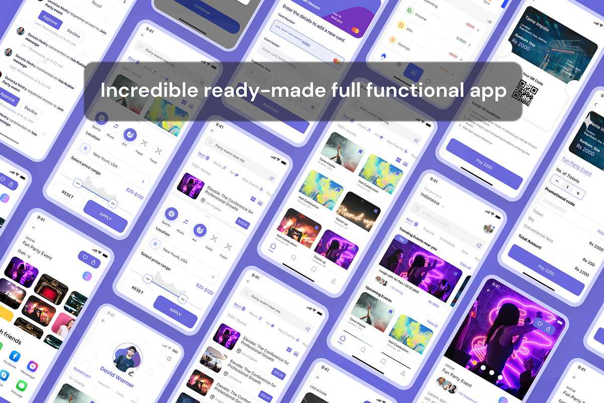 Event Booking App UI KIT, an UI Kit Template by Muhammad_Ahmad (Photo 5 of 8)