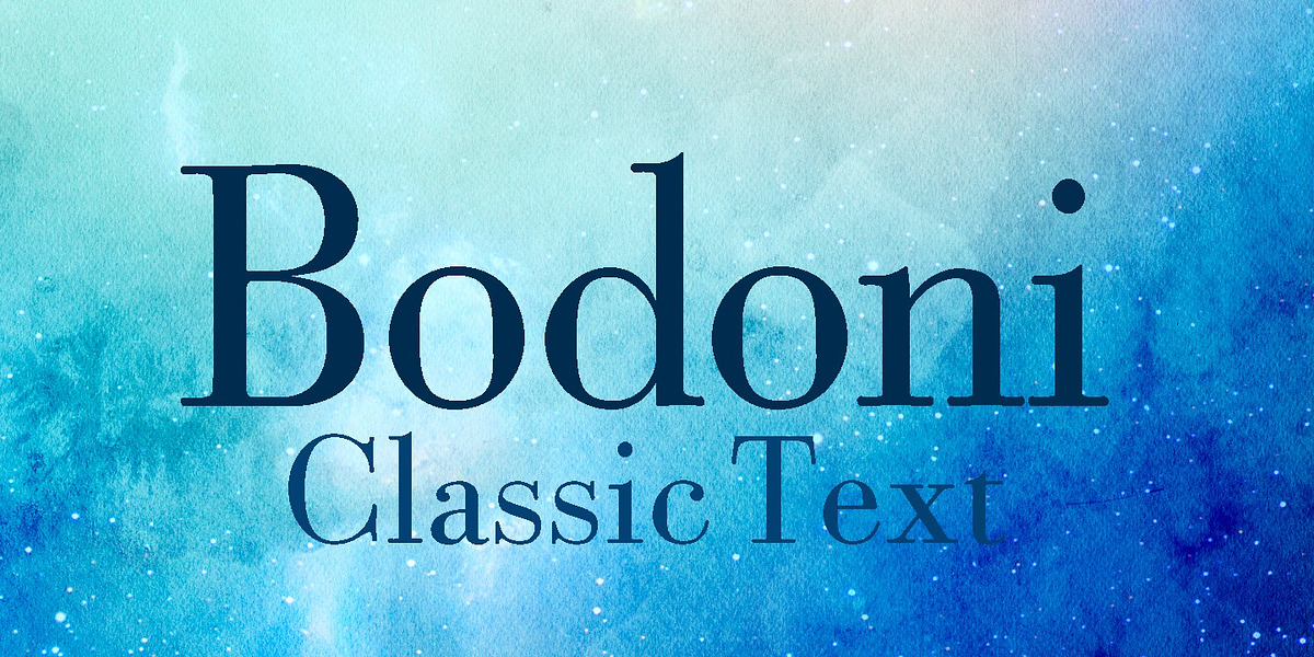 Bodoni Classic Text, a Serif Font by Wiescher-Design (Photo 1 of 3)