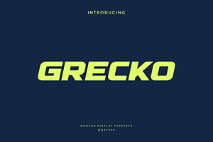 Grecko - Modern Sport Typeface, a Font by Letterna