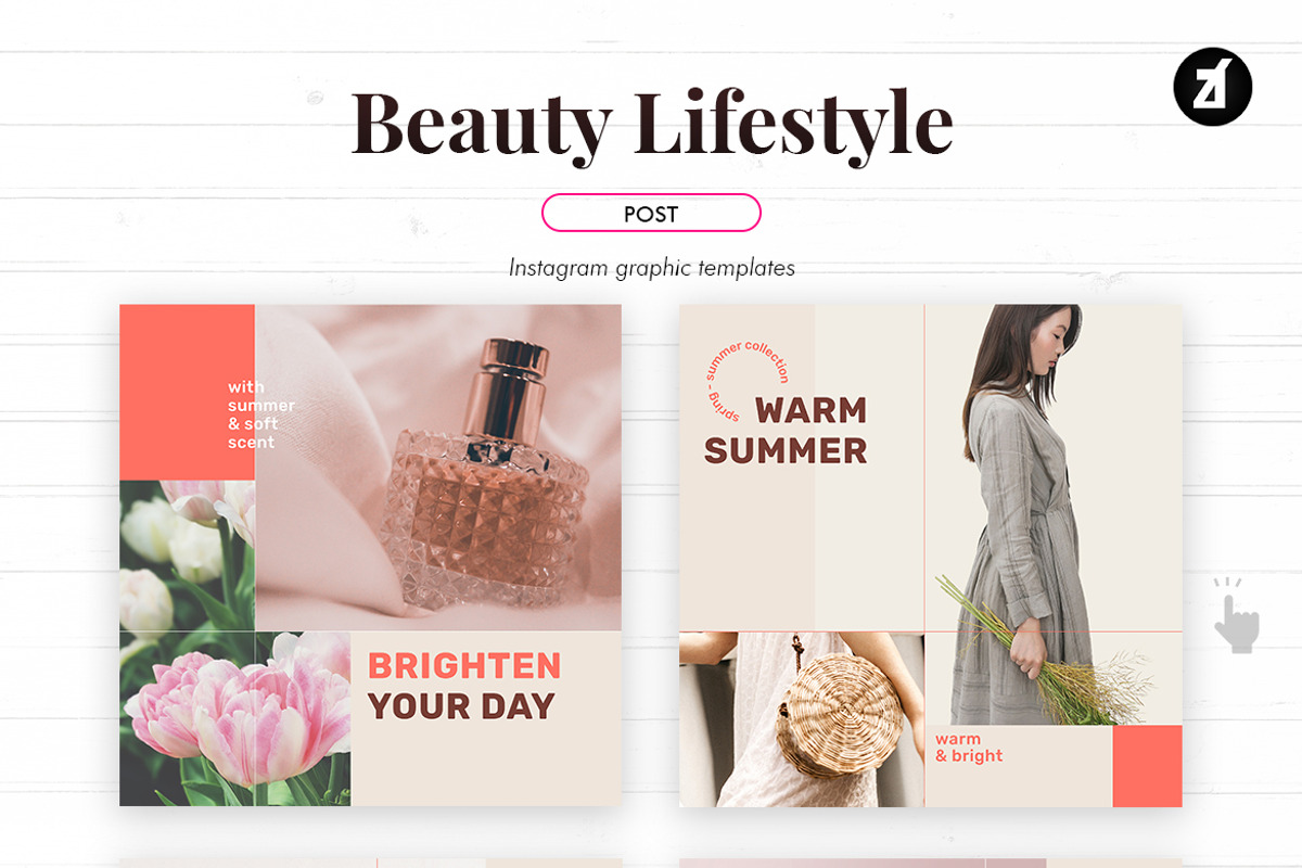 Beauty Life social media templates, a Social Media Template by Chanut is industries (Photo 3 of 8)