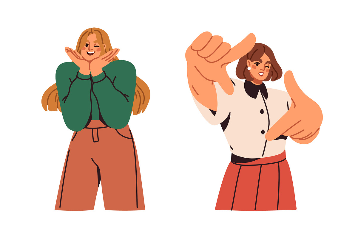 Happy people posing for portrait set, a Person Illustration by Good Studio (Photo 2 of 7)