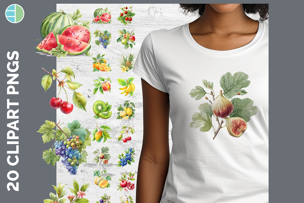 Fruit Illustration Bundle, 20 PNG, a Decorative Illustration by Enliven Designs (Photo 1 of 8)