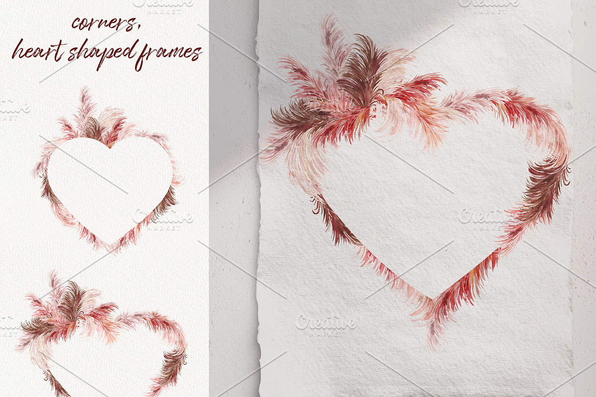 Romantic Pampas Grass Collection, a Decorative Illustration by TanyaOak (Photo 4 of 7)