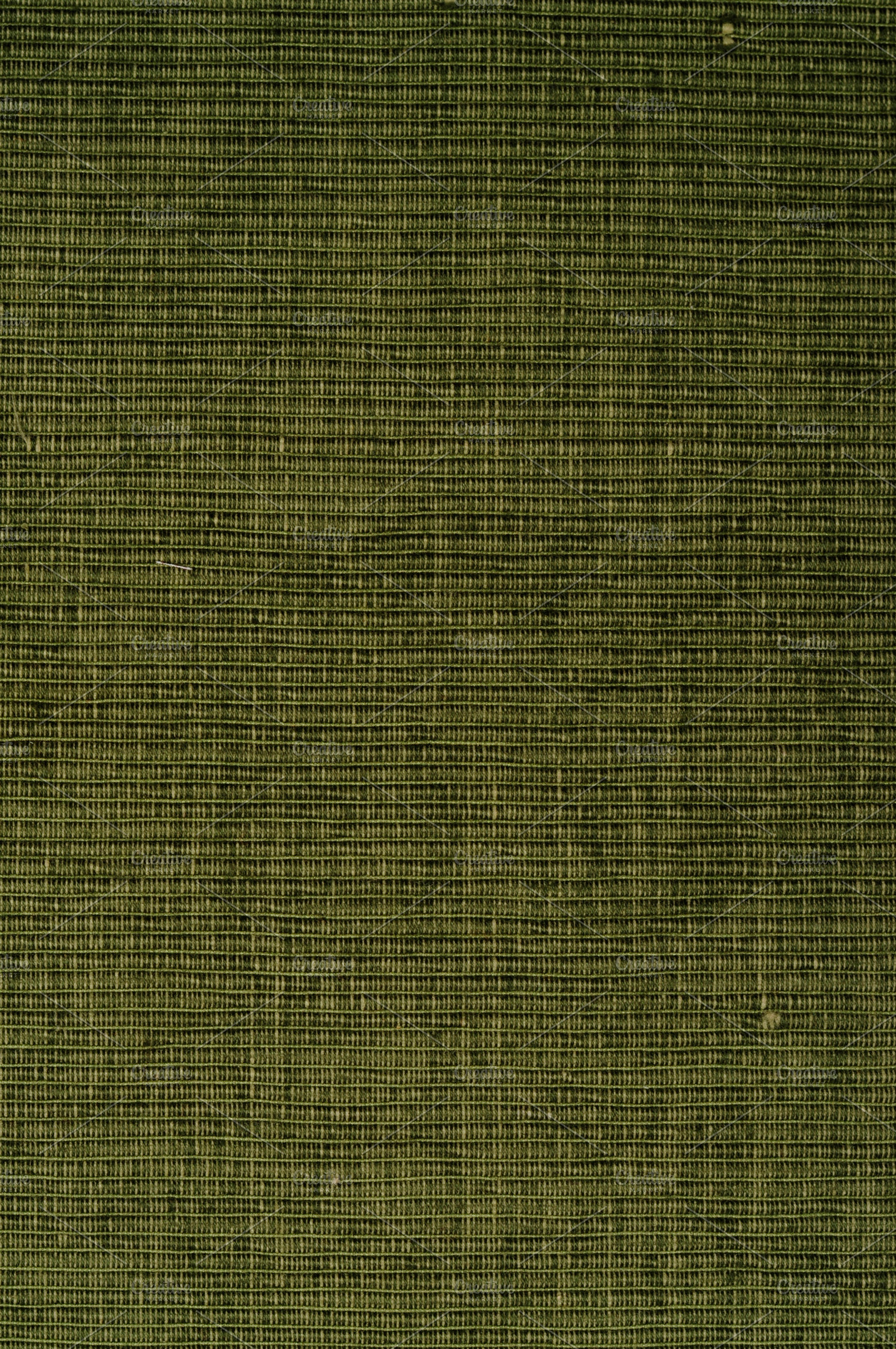 Green striped fabric featuring textile, textured, and linen