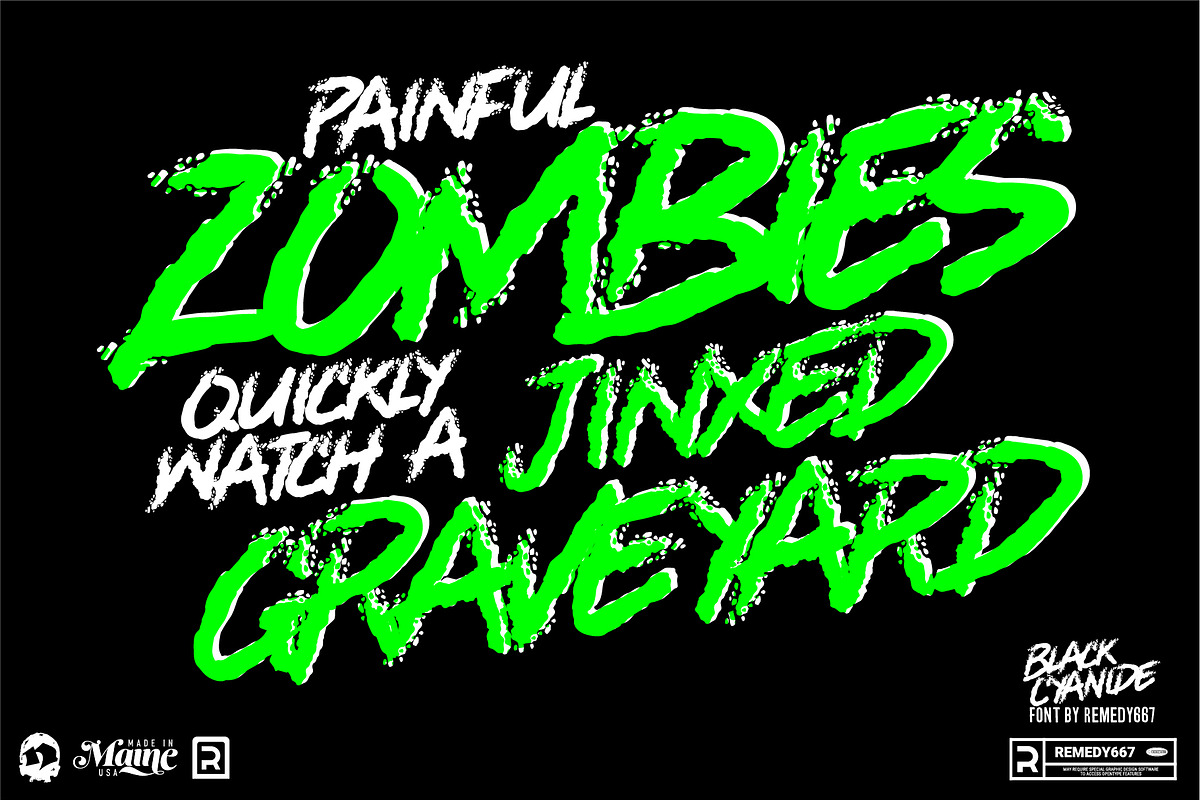 Black Cyanide, a Font by Remedy667 (Photo 8 of 10)