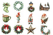 Watercolor Neutral Christmas Clipart, an Illustration by Designworld (Thumbnail 2 of 6)