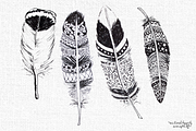 BOHO RUSTIC FEATHERS, an Illustration by WeLivedHappilyEverAfter (Thumbnail 2 of 2)