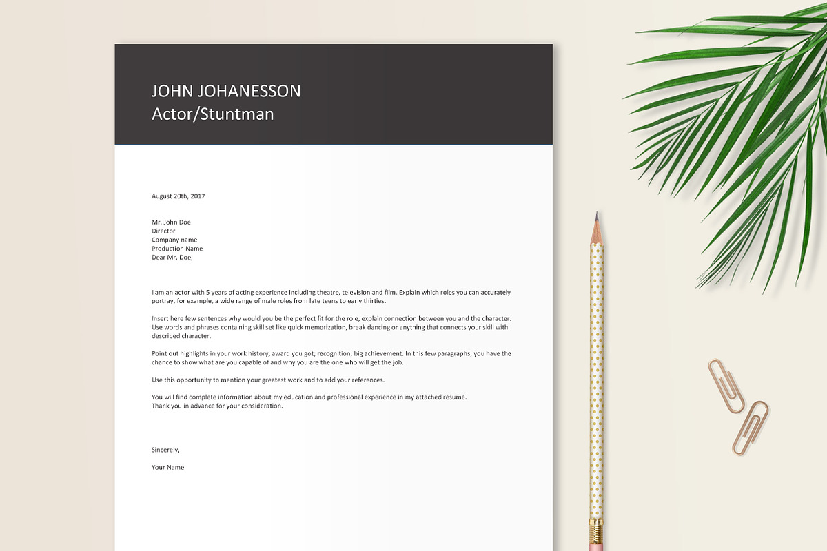 Stuntman, Actor Resume Template Word, a Resume Template by Stanin Studio (Photo 5 of 10)
