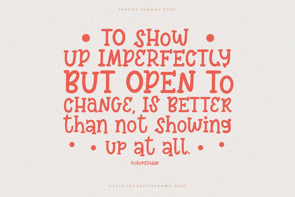 Peachy Sunday - Playful Handwritten, a Script Font by Invasi Studio (Photo 6 of 11)