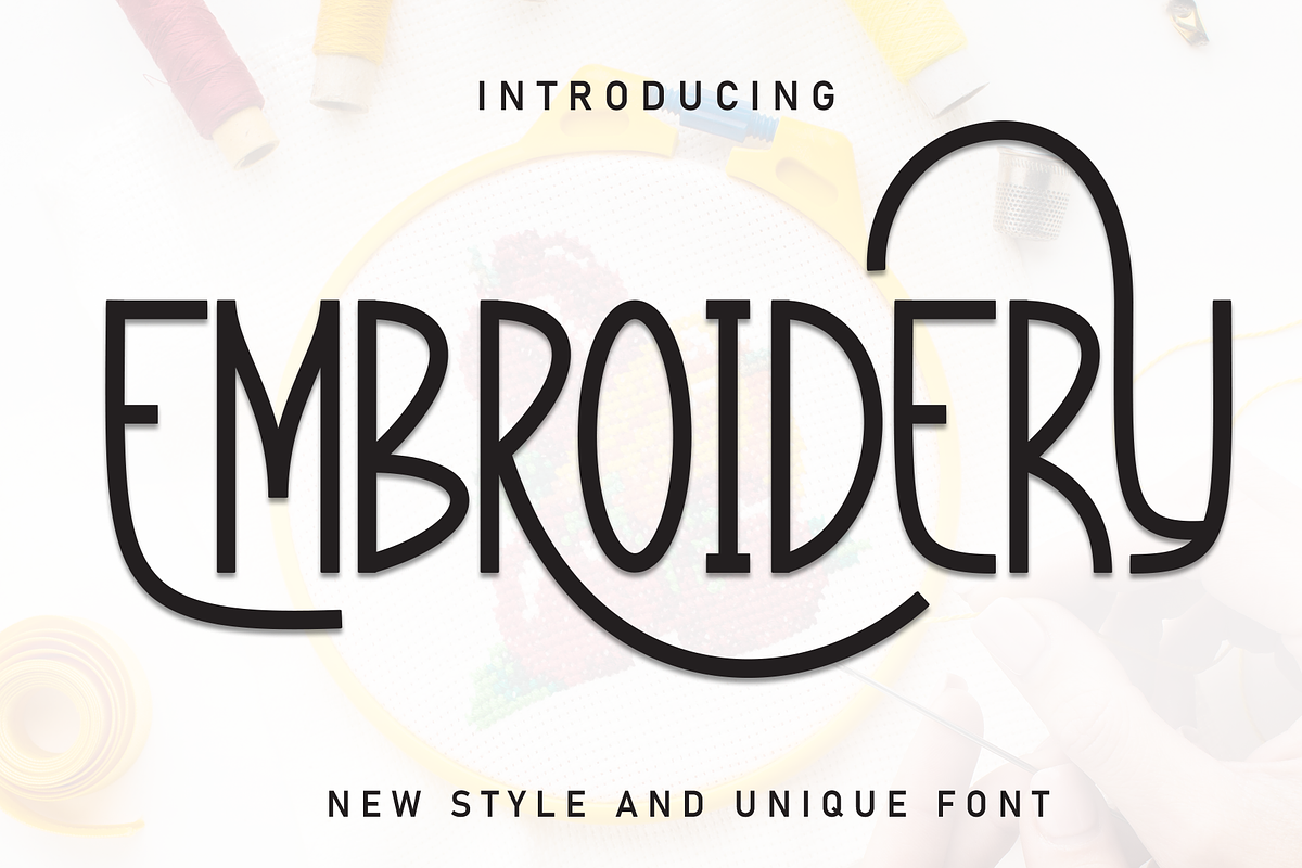 Embroedery | Script Font, a Script Font by Scratchones (Photo 1 of 9)