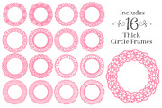 Pink Lace Scrapbook Frame Circles, an Illustration by Amanda Ilkov (Thumbnail 4 of 5)