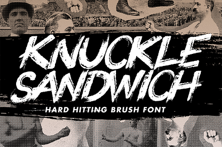 Knuckle Sandwich - A brush font