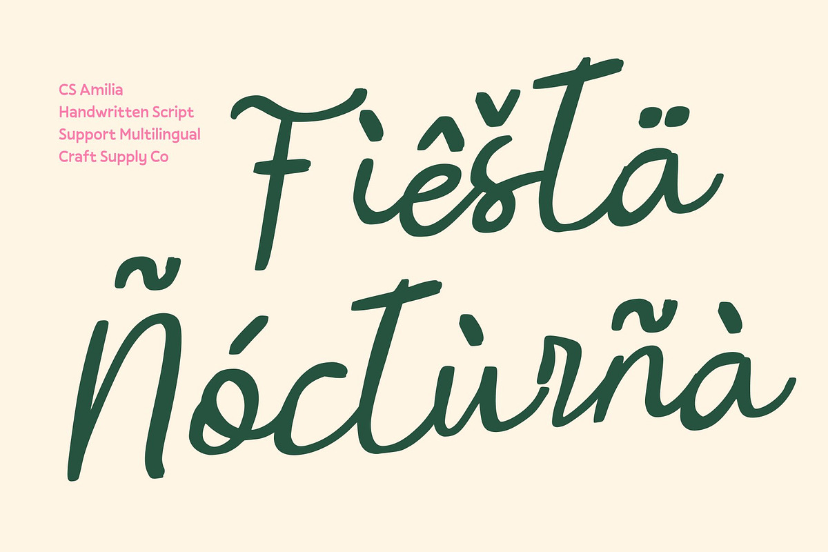 CS Amilia – Handwritten Script Font, a Script Font by Craft Supply Co. (Photo 3 of 8)