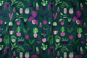 House plants Illustrations & Pattern, a Pattern Graphic by Blue Lela Design (Thumbnail 4 of 9)