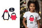 Winter Penguin Clipart Set, an Animal Illustration by Irina Ostapenko (Thumbnail 6 of 8)