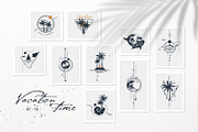 Vacation Time. 50 Logos & Badges, an Illustration by Cosmic Store (Thumbnail 6 of 11)