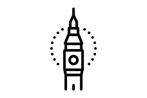 British london black icon, an Outline Icon by Creative priyanka