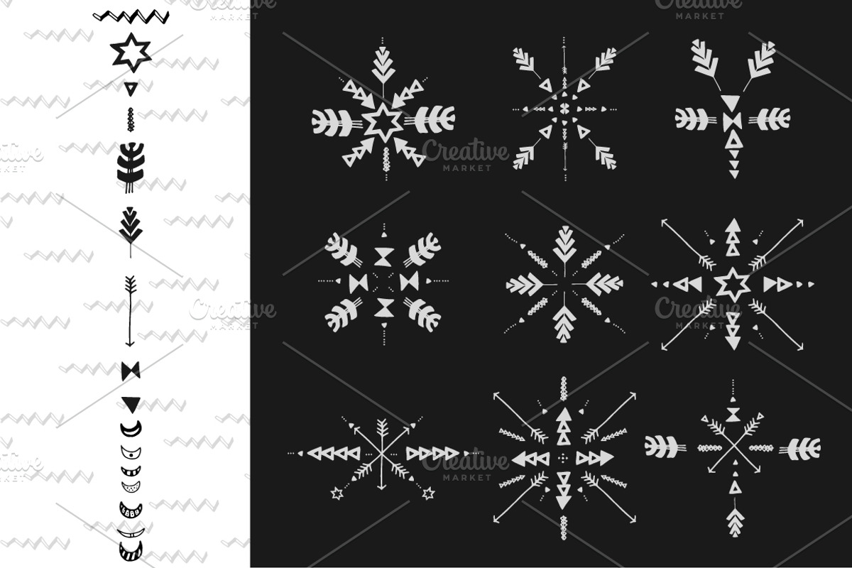 Hand drawn tribal collection, a Pattern Graphic by Julia Lair (Photo 2 of 4)