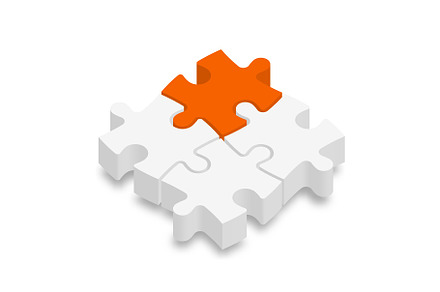 3D jigsaw puzzle pieces