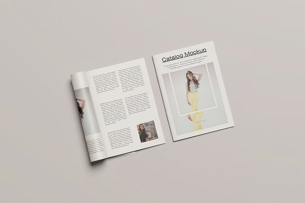 A4 Brochure Catalog Mockup, an Advertising Mockup by Hubzway (Photo 2 of 5)
