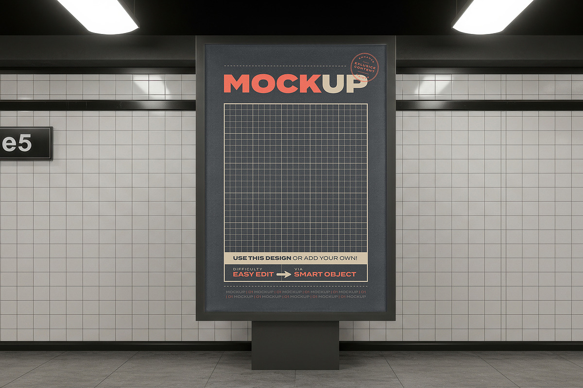Subway Station Billboard Mockups, a Mockup by Luuqas Design (Photo 2 of 11)