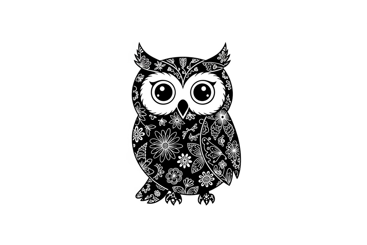 Cute Owl Silhouette Bundle, an Illustration by yasushie (Photo 11 of 31)