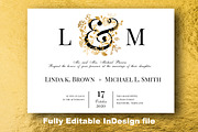 Elegant Gold Wedding Invite, an Invitation Template by BF Studios (Thumbnail 1 of 2)