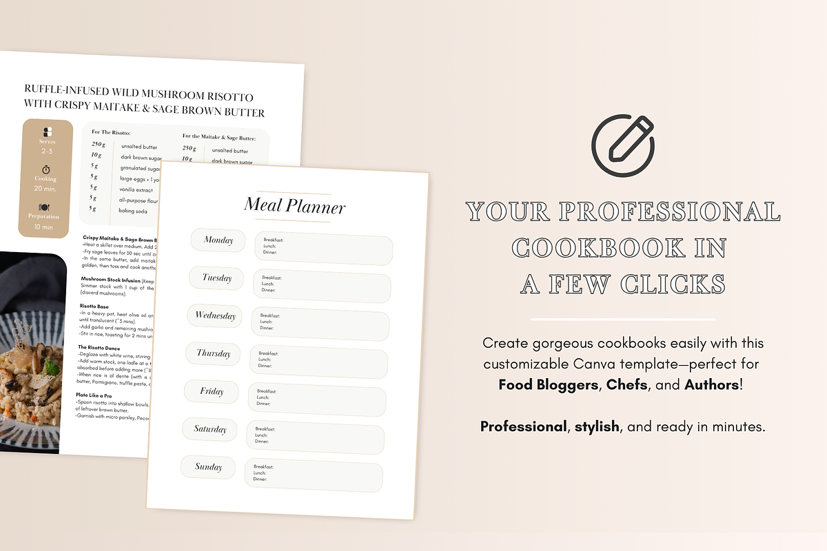Canva Cookbook Template, a Social Media Template by PittaFinePrint (Photo 3 of 7)