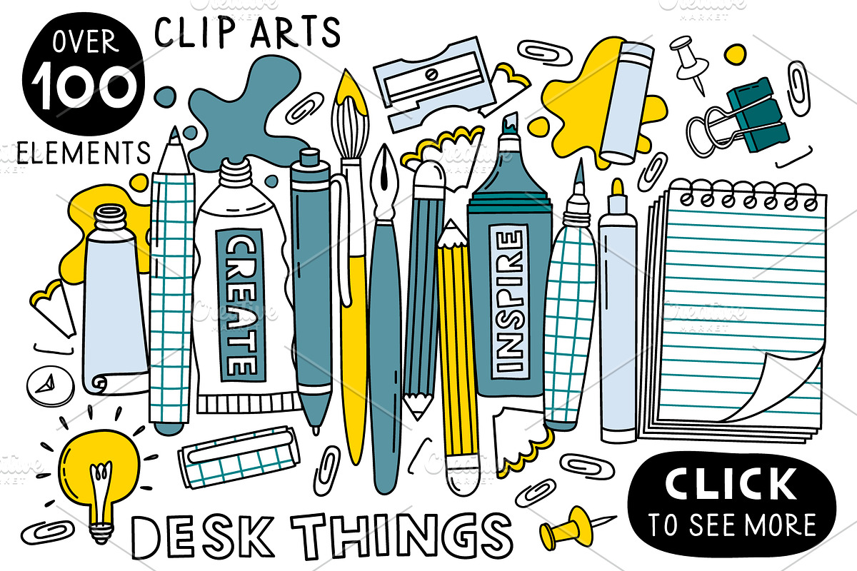 Back to School. Clip arts collection, an Education Illustration by Nastya Tkachova (Photo 2 of 6)