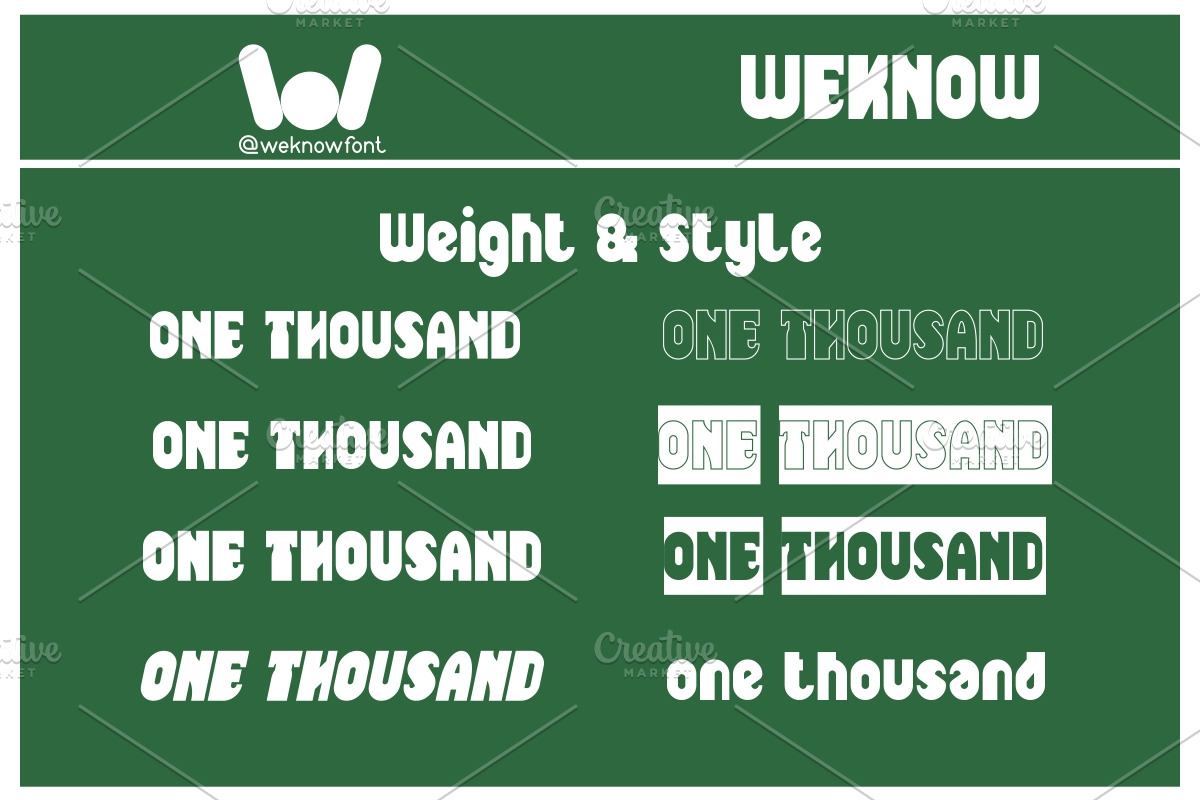 One Thousand font, a Font by weknow (Photo 7 of 9)