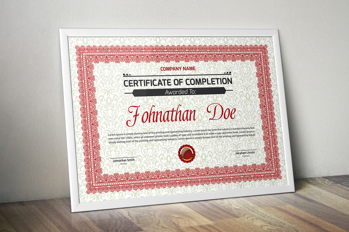 Certificate Word | PSD | AI, a Stationery Template by Curve Design (Photo 1 of 4)