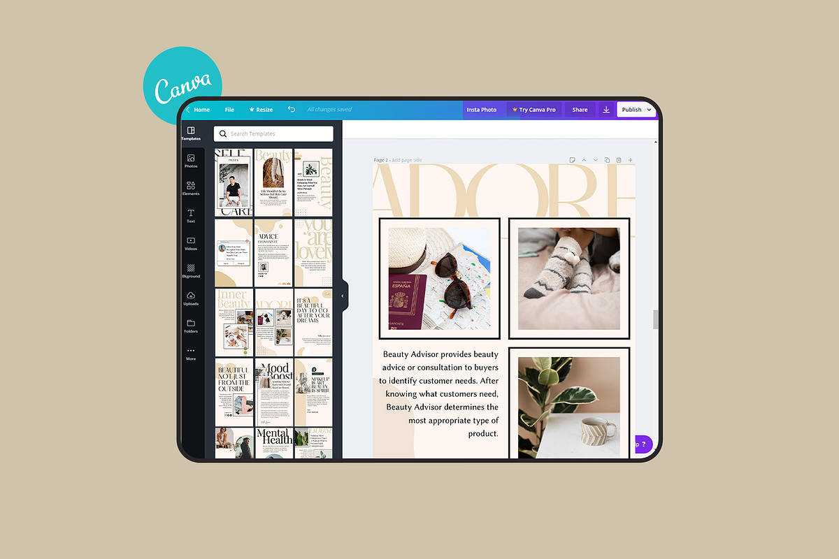 Insta Beauty Series Canva, a Social Media Template by Analogi Studio