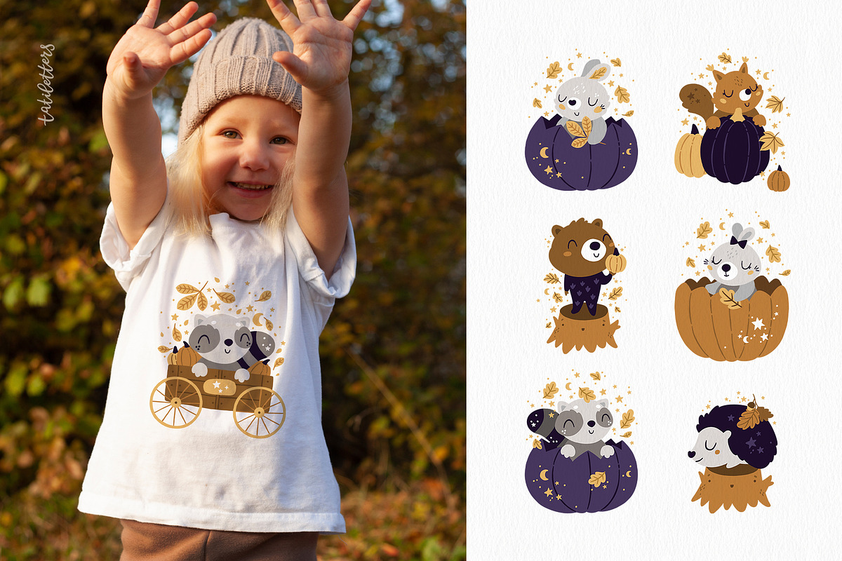 Autumn baby animals, an Animal Illustration by tatiletters (Photo 3 of 11)