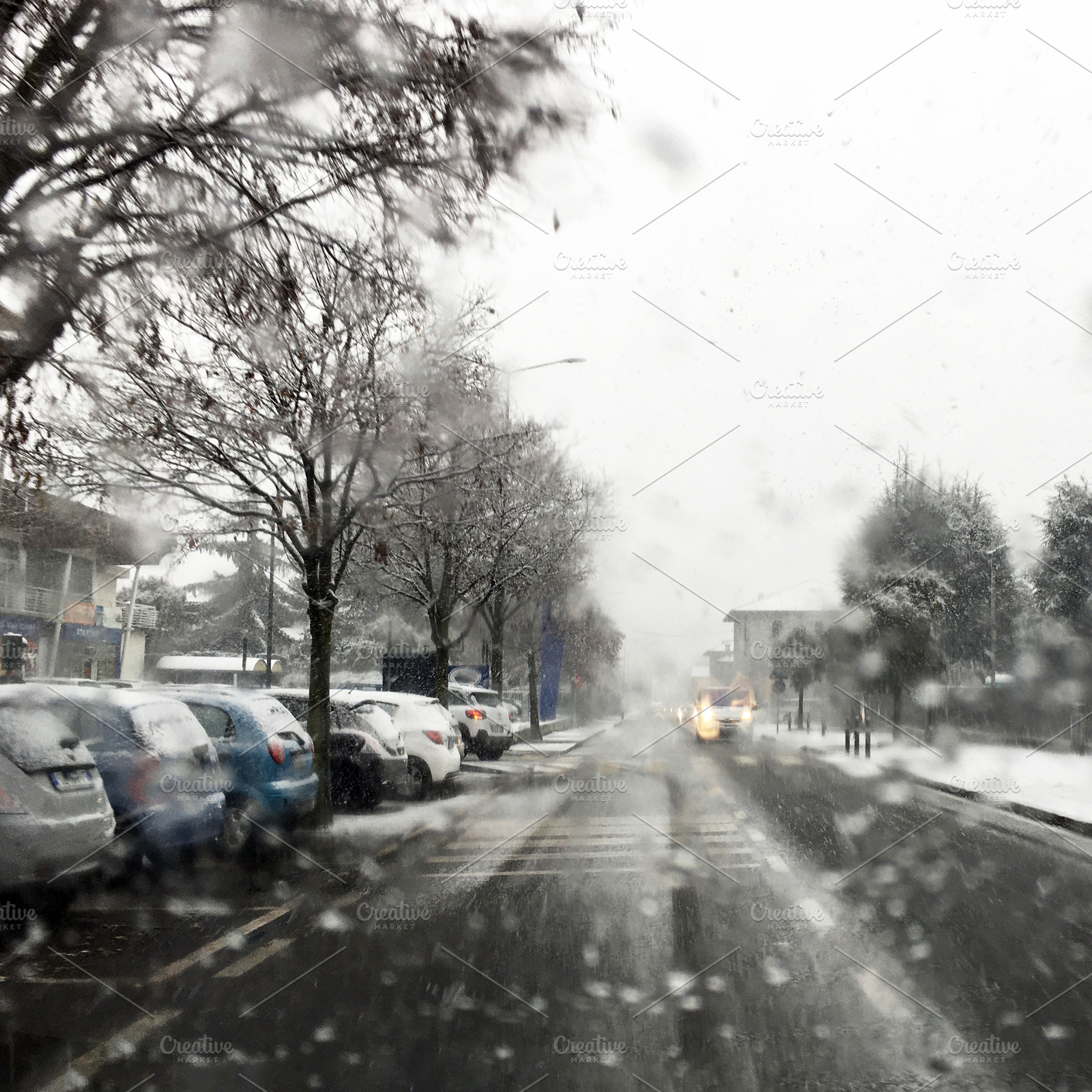 Snow in the city, a Transportation Photo by KYNA STUDIO