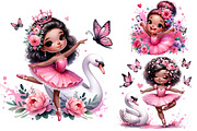 Watercolor Pink Ballerina Clipart, a Person Illustration by Creative Arslan (Thumbnail 5 of 10)