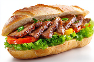 Delicious Roast Beef Sandwich Fresh, a Photo by Pixeness Studio
