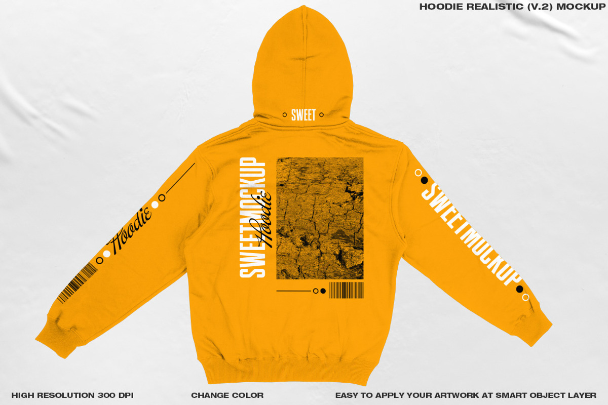 HOODIE REALISTIC (V.2) MOCKUP, a Hoody Mockup by DaldSgh (Photo 4 of 12)