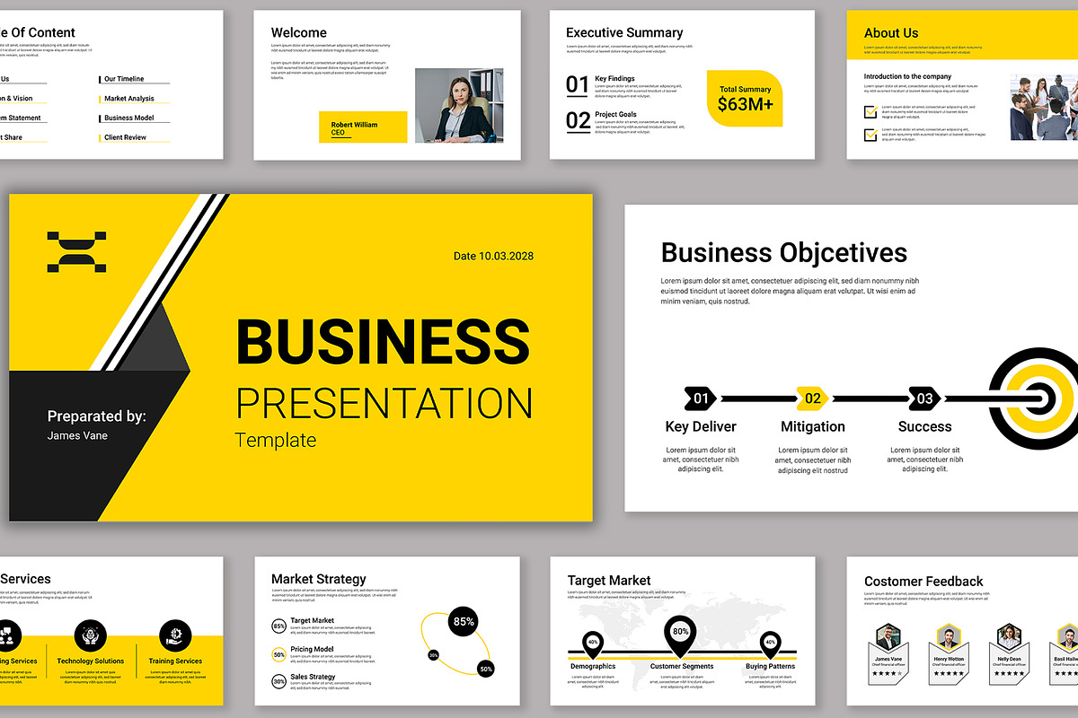 Modern Business Presentation Layout, a Presentation Template by Mighty-Slide (Photo 1 of 4)