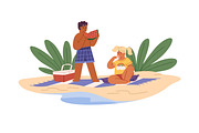 Happy kids on summer holidays set, a Person Illustration by Good Studio (Thumbnail 9 of 10)