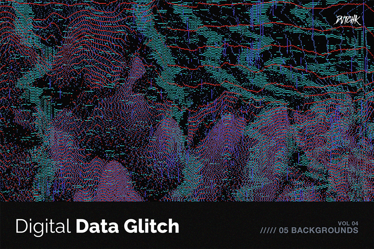 Digital Data Glitch V04, a Background Graphic by dvtchk (Photo 5 of 5)